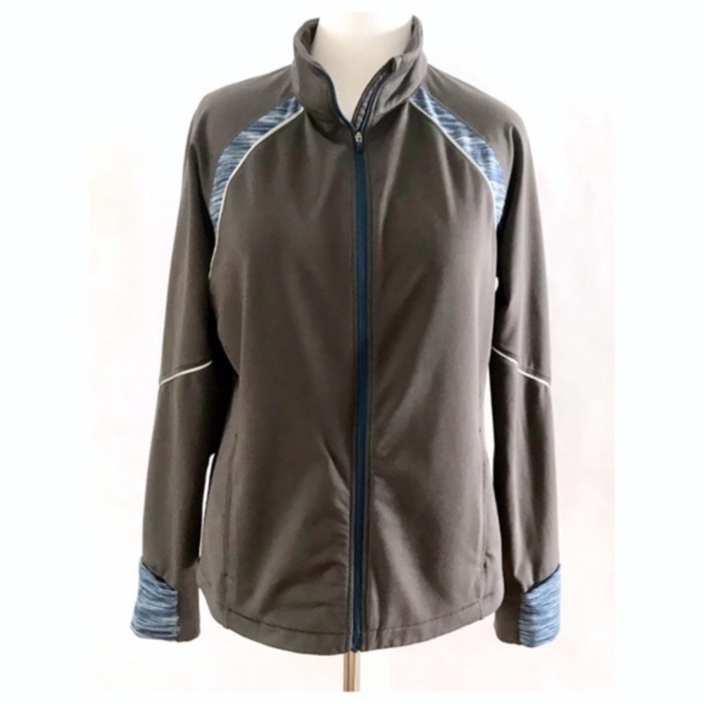 Retired Lucy Steel Grey Full Zip Running Yoga Jacket